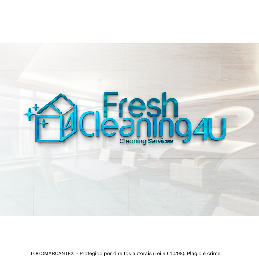 criacao-de-logotipo-empresa-de-limpeza-FreshCleaning4U-3D
