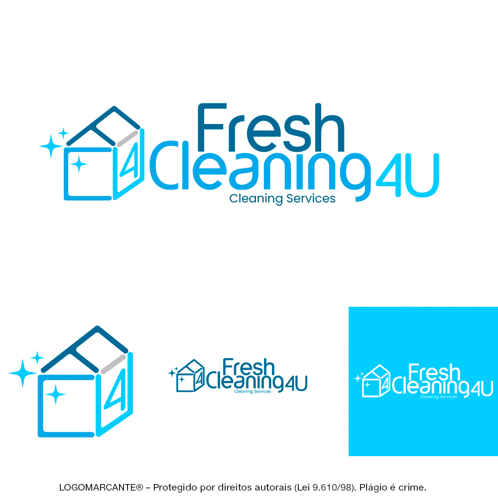 criacao-de-logotipo-empresa-de-limpeza-FreshCleaning4U